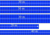不同长度及厚度的岩梁数值模型