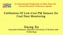 Calibration Of Low-Cost PM Sensors for Coal Dust Monitoring