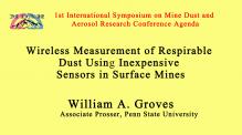 Wireless Measurement of Respirable Dust Using Inexpensive  Sensors in Surface Mines