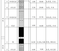 取心钻孔煤岩柱状图