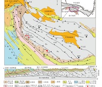 北大巴山逆冲推覆带地质略图及采样点