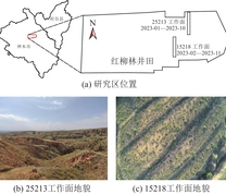 研究区位置及工作面地貌