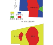 余吾井田软硬煤及顶板岩性分布