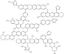 烟煤分子结构平面模型