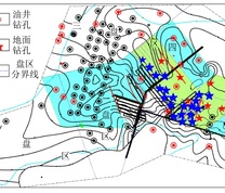 研究区油型气储集层勘查样品采集钻孔分布