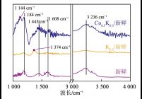 掺杂Co前后催化剂在150 ℃下对500×10-6NH3吸附的原位红外光谱