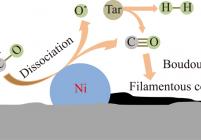 焦油CO2催化重整催化剂表面积碳示意