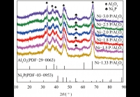 Ni-xP/Al2O3催化剂（550 ℃）还原XRD图