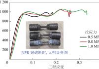 微观NPR钢材料动力学特性测试曲线