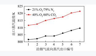 O<sub>2</sub>/CO<sub>2</sub>气氛下烟气物性参数对燃煤锅炉对流传热影响的模拟研究